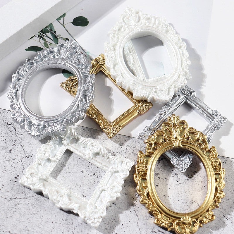 Simulation Baroque Style Po Frame Picture Frame Cream Glue Mobile Phone Case Handmade Diy Drop Glue Case Homemade Material Accessories - Image 3