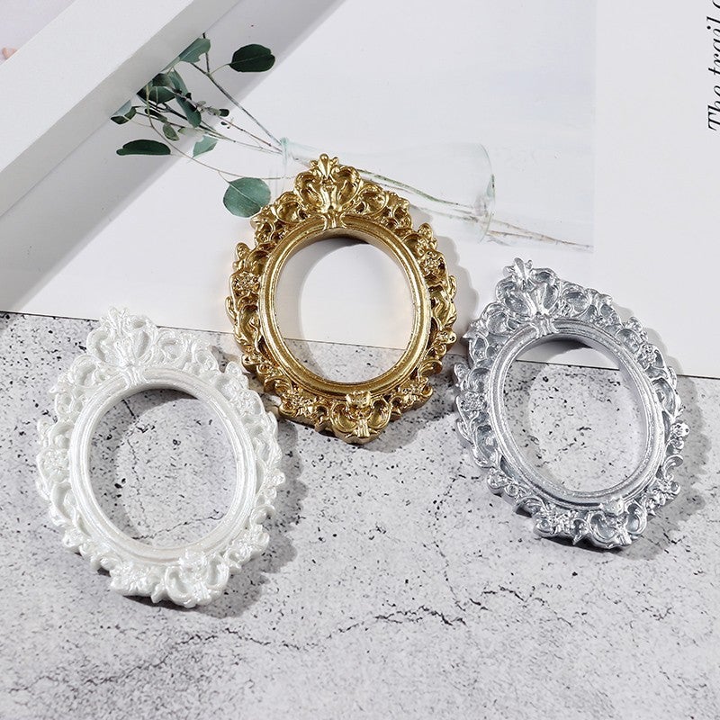 Simulation Baroque Style Po Frame Picture Frame Cream Glue Mobile Phone Case Handmade Diy Drop Glue Case Homemade Material Accessories - Image 4