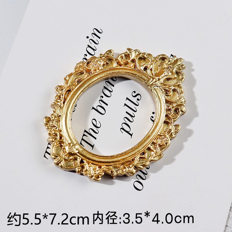 Simulation Baroque Style Po Frame Picture Frame Cream Glue Mobile Phone Case Handmade Diy Drop Glue Case Homemade Material Accessories - Image 1