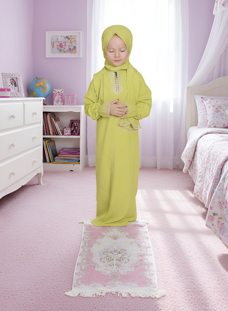 لينا فاشون شرشف صلاة اطفال بناتى مع 2 هدايا ( سجادة صلاة اطفال وبطاقة اذكار بعد الصلاة ) - Image 1