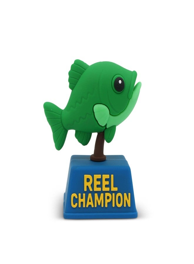 GOOFBALLS Mini Trophy - Hilarious Gag Gift Award for Office, Parties, Birthdays & White Elephant - Small Novelty Prize for Friends & Coworkers - Fish Reel Champion - Image 2