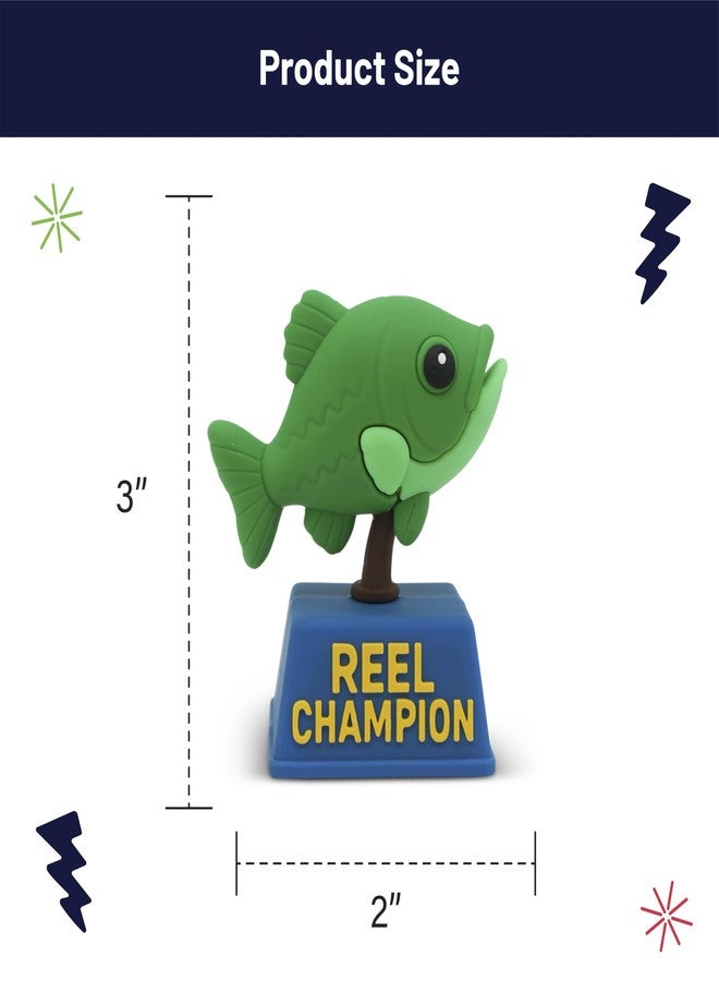 GOOFBALLS Mini Trophy - Hilarious Gag Gift Award for Office, Parties, Birthdays & White Elephant - Small Novelty Prize for Friends & Coworkers - Fish Reel Champion - Image 3