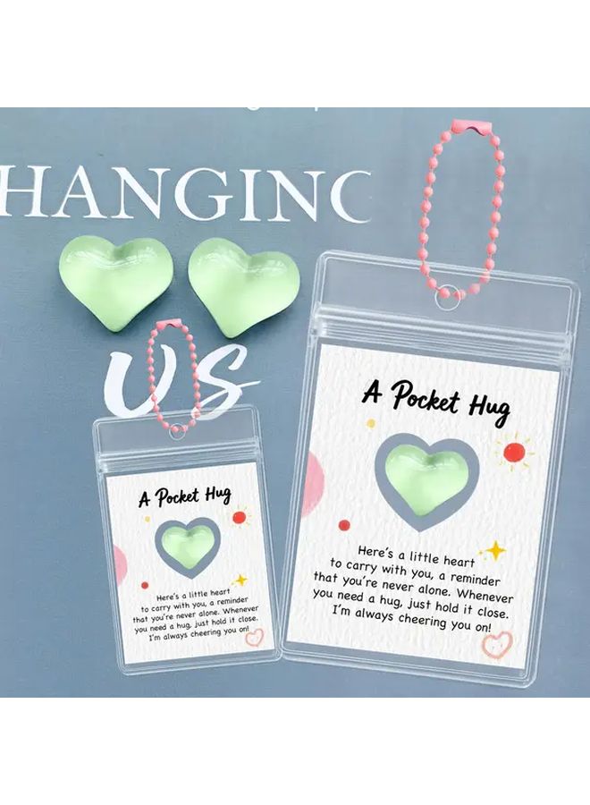 ٢٤ قطعة بطاقات جيوب على شكل قلب ذات بريق مع أكياس PVC محمولة لمفاجآت الحفلات - Image 4