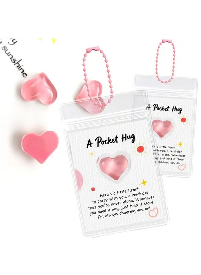 ٢٤ قطعة بطاقات جيوب على شكل قلب ذات بريق مع أكياس PVC محمولة لمفاجآت الحفلات - Image 5