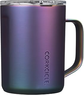 Corkcicle Coffee Mug - Triple-Insulated Stainless Steel Cup with Handle, 16 oz, Dragonfly - Image 1
