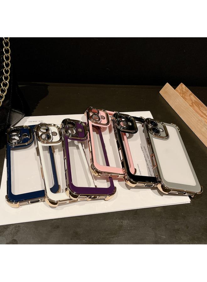 S-TOP Case For iPhone 15 Plus Dual-color Plating Space PC Hybrid TPU Phone Case - Image 2