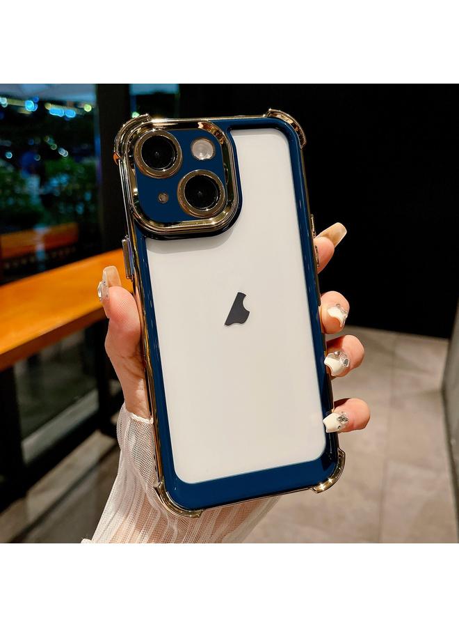 S-TOP Case For iPhone 15 Plus Dual-color Plating Space PC Hybrid TPU Phone Case - Image 1