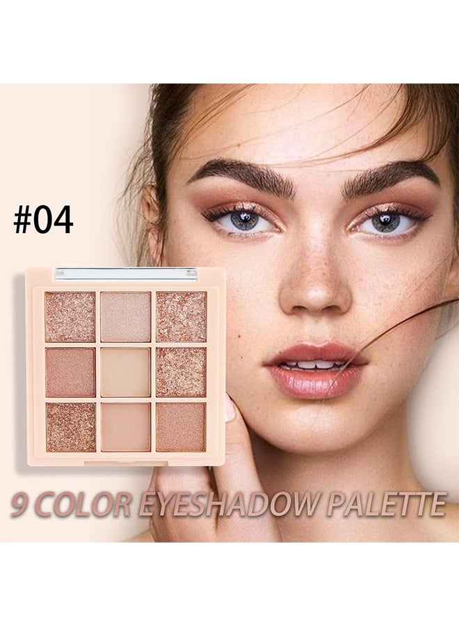 ديكالو لوحة ظلال عيون 9 ألوان شامبانيا روز جولد، مكياج ظلال عيون وردية لامعة، لوحة ظلال عيون عارية مع لمعة براقة، ظلال عيون طويلة الأمد مقاومة للماء وقابلة للدمج بمظهر طبيعي - Image 2