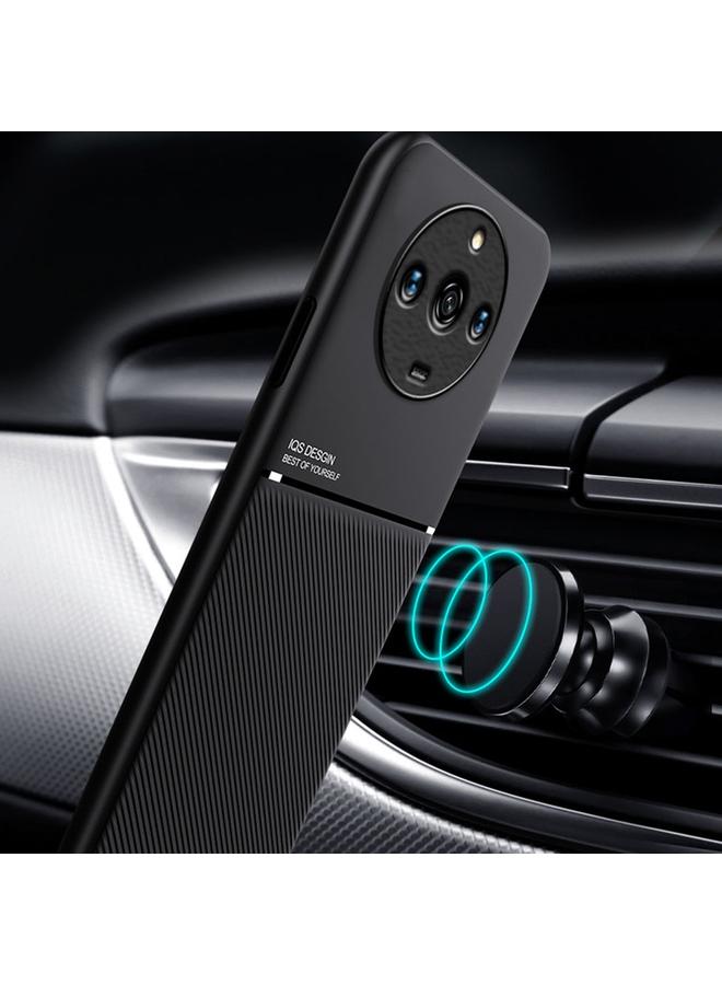 S-TOP Case For Realme 11 Pro / 11 Pro+ Classic Tilt Strip Grain Magnetic PC Hybrid TPU Phone Case - Image 5