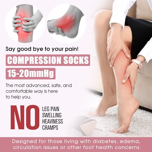 Bluemaple Compression Socks for Women & Men Circulation (6 Pairs) 15-20 mmHg is Best Support for Athletic Running Cycling - Image 2