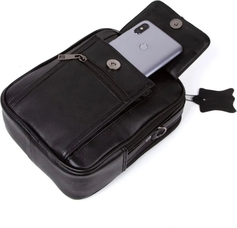 Adelina Bags Steel Case Hand and Shoulder Bag with Phone Compartment and Vegan Leather Mechanism Card Holder