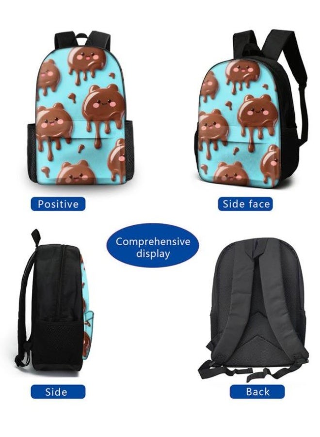 [Super new special offer] Cartoon theme bag three-piece set | double-shoulder + hand-held + storage pen bag | gift self-use good-looking - 1120  - Image 3