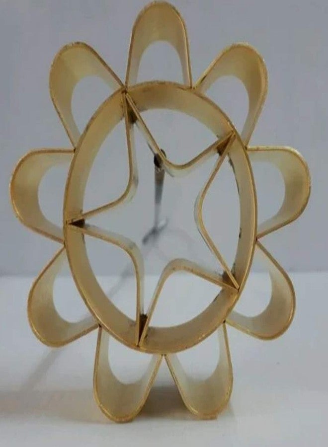 CoziNest Dok Jok Brass Mold Thai Crispy Lotus Blossom Cookies Sunflower Cookie Maker Lotus Flower Biscuit 4.13 In. (Large) - Image 2