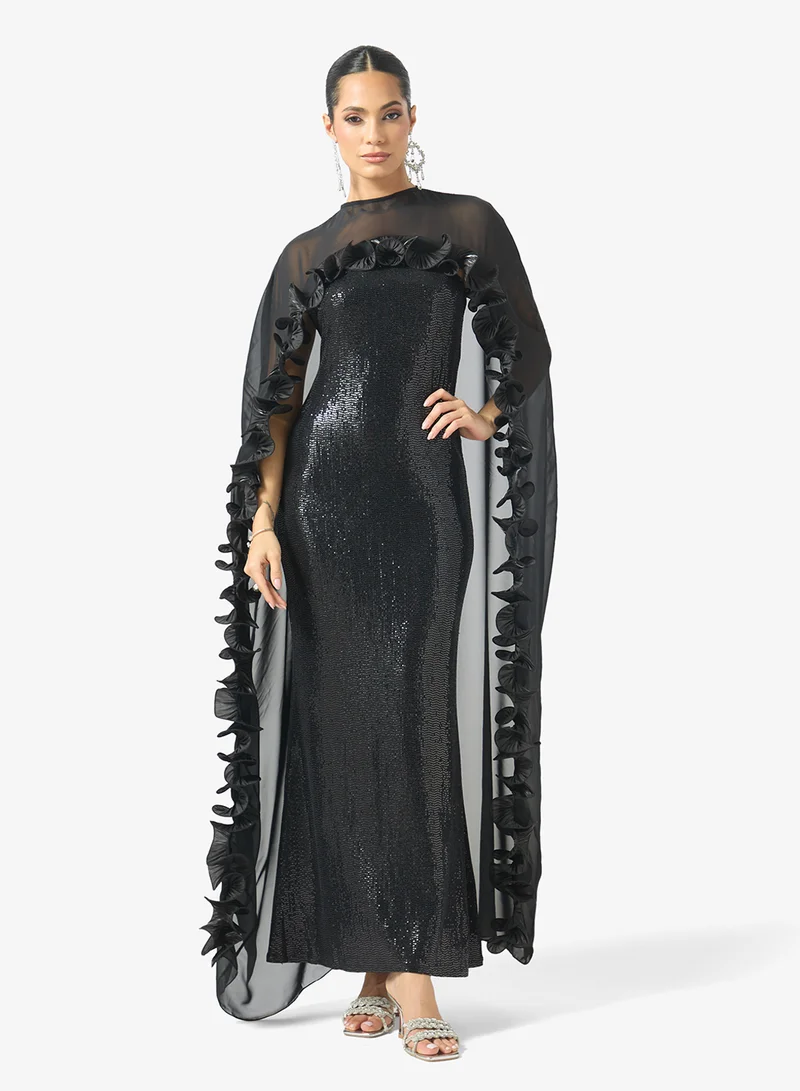 جولدن ابل Solid Sequin 2PCS Set Dress