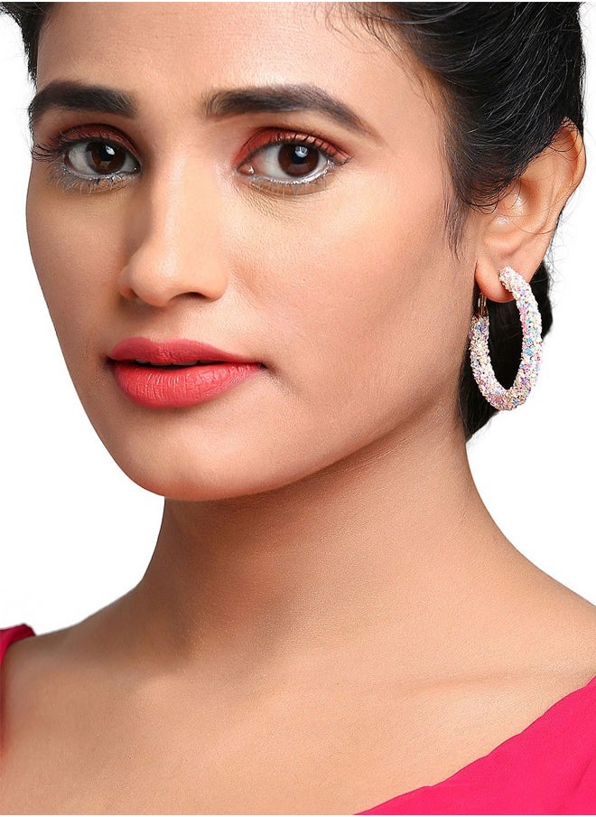 Just Peachy - Just Peachy Set of 6 Gold-Toned & White Gold-Plated Earrings, Elegant and Versatile Jewelry Collection, Perfect for Day or Night Wear, High-Quality Craftsmanship, Ideal Gift for Women - Image 1
