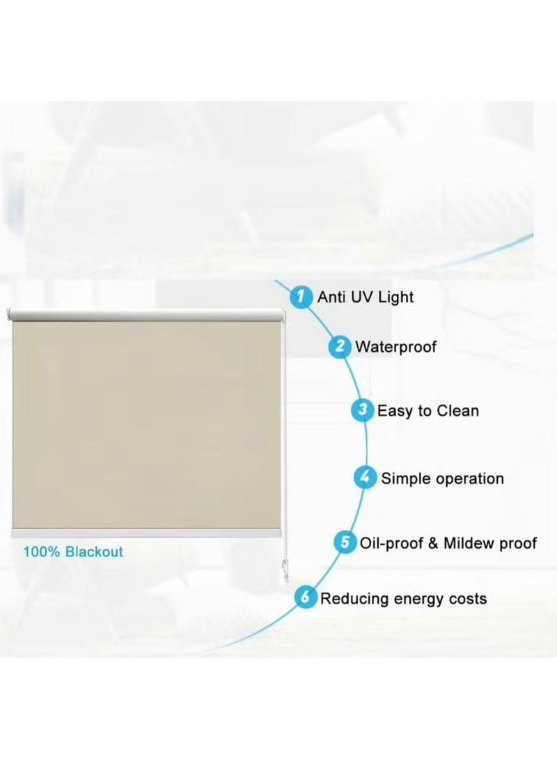 100% light blocking roller blinds Polyester
Beige
200 x150 cm - Image 2