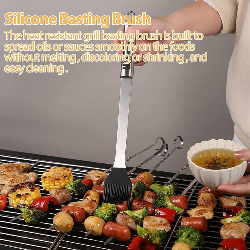 Oonkaf 20 Pcs BBQ Accessories Kit - Stainless BBQ Grill Tools Set, Grill Tools Set, Carry Bag Grill Utensils Set for Outdoor Grill, Grill Cooking Kit - Great for Outdoor BBQ and Camping - Image 4