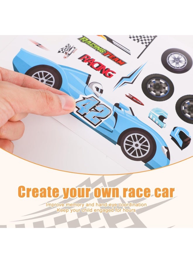 24 قطعة ملصقات السيارات السباق ، ملصقات السيارات السباق ملصقات السيارات القديمة Hotwheels ملصقات جعل ملصقات النقل السيارة الخاصة بك لعيد ميلاد سيارة السباق مزايا الهدايا الحرف اليدوية الديكورات - Image 3