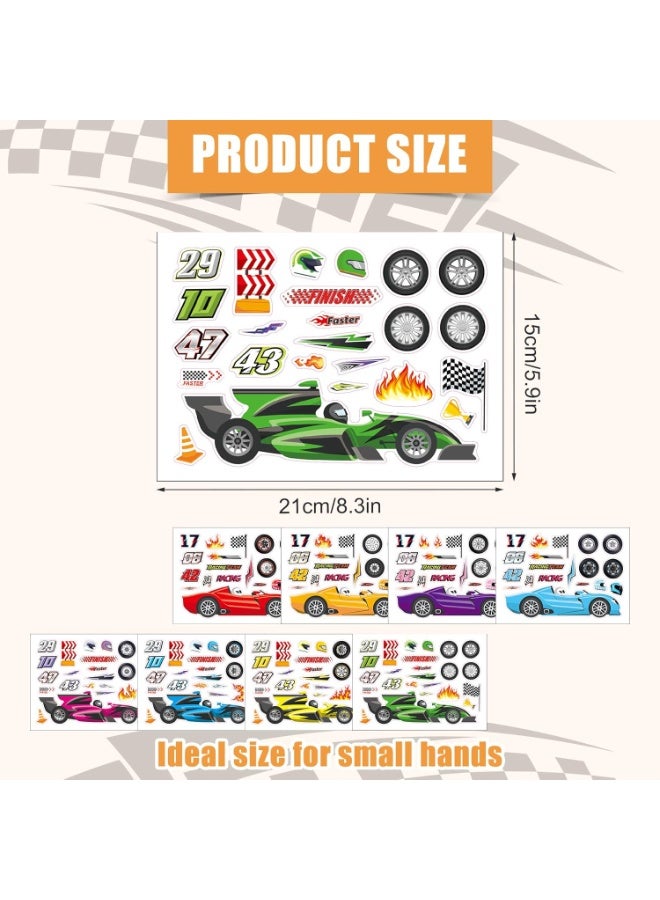 24 قطعة ملصقات السيارات السباق ، ملصقات السيارات السباق ملصقات السيارات القديمة Hotwheels ملصقات جعل ملصقات النقل السيارة الخاصة بك لعيد ميلاد سيارة السباق مزايا الهدايا الحرف اليدوية الديكورات - Image 4
