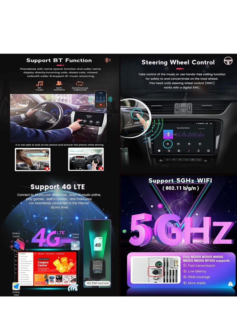 Android 12 System for Ford Focus Exi MT at 2004 2005 2006 2007 2008-2011 Car Stereo Radio with FM SWC Camera Built-in Car-Play Android Auto GPS Navigation Touch Screen Upgrade (M200S 8core 2+32G,B) - Image 4