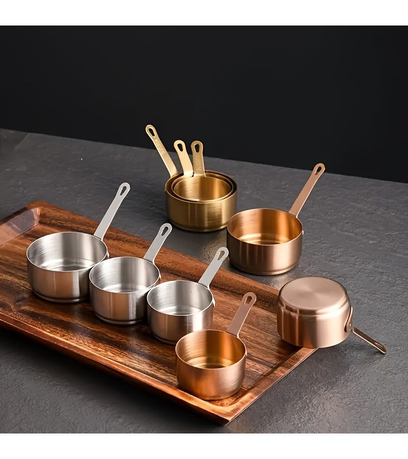 5pcs Silvery SUS304 Stainless Steel Sauce Cup With Handle Commercial Grade Dipping Bowl Restaurant Seasoning Cup Steak Sauce Container Dining Creative Tomato Sauce Cup - Image 2
