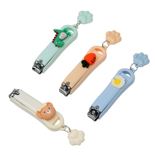 yueton 4 PCS Cute Claw Nail Clippers Sturdy Clipper Cutters Party Bag Gift Fillers Favors Prizes for Girls Boys - Image 1