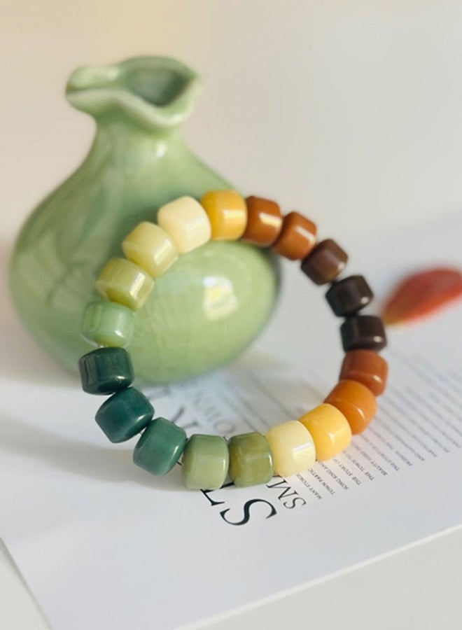 yalilai Natural Bodhi Root Bracelet, 11cm  Bodhi Bracelet Multiple Loop Bracelet for Men, Women, and Girls - Image 5