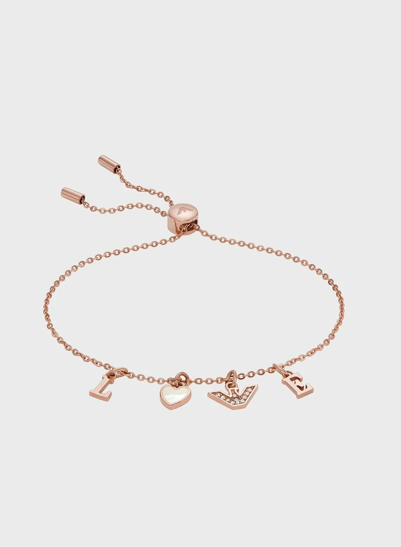 EMPORIO ARMANI Charm Chain Detailed Bracelet