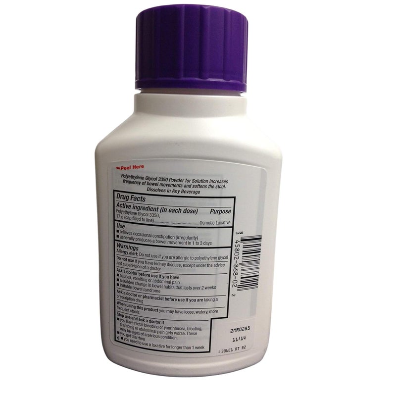 Perrigo Polyethylene Glycol 3350 8.3 Oz (238gm) Powder (Compare to Miralax) - Image 2