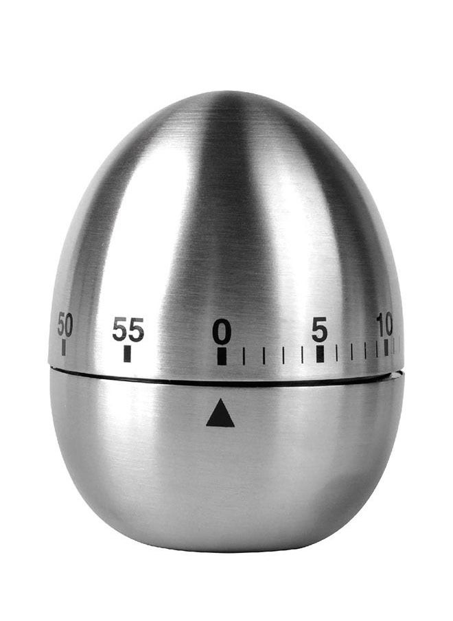Ant Egg Kitchen Timer, Stainless Steel Egg Shaped Timer Mechanical Rotating Alarm, 60 Minutes Count Down Timer for Cooking Shaped Mechanical Rotating Alarm for Cooking Kitchen Timer  - Image 1