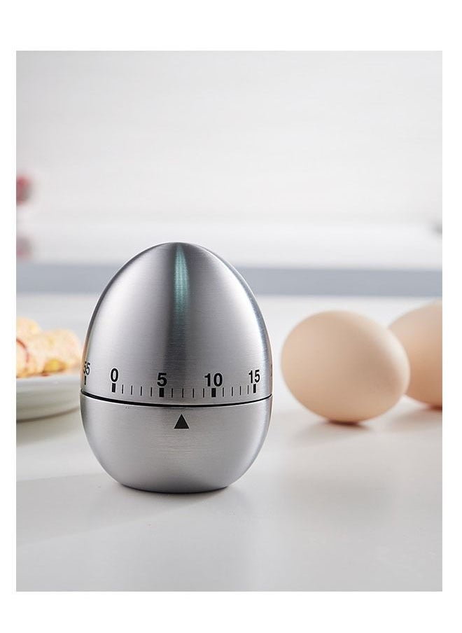 Ant Egg Kitchen Timer, Stainless Steel Egg Shaped Timer Mechanical Rotating Alarm, 60 Minutes Count Down Timer for Cooking Shaped Mechanical Rotating Alarm for Cooking Kitchen Timer  - Image 5