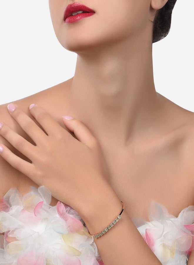 أيه إم أي سوار عصري من الزركونيا المكعبة الخضراء من آمي للنساء - ZPFK20253 - Image 3