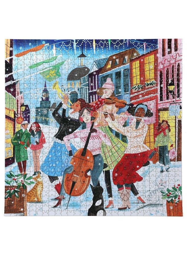 eeboo - : Piece And Love Music In Montreal 1000 Piece Square Jigsaw Puzzle, Jigsaw Puzzle For Adults And Families, Includes Glossy, Sturdy Pieces And Minimal Puzzle Dust - Image 1