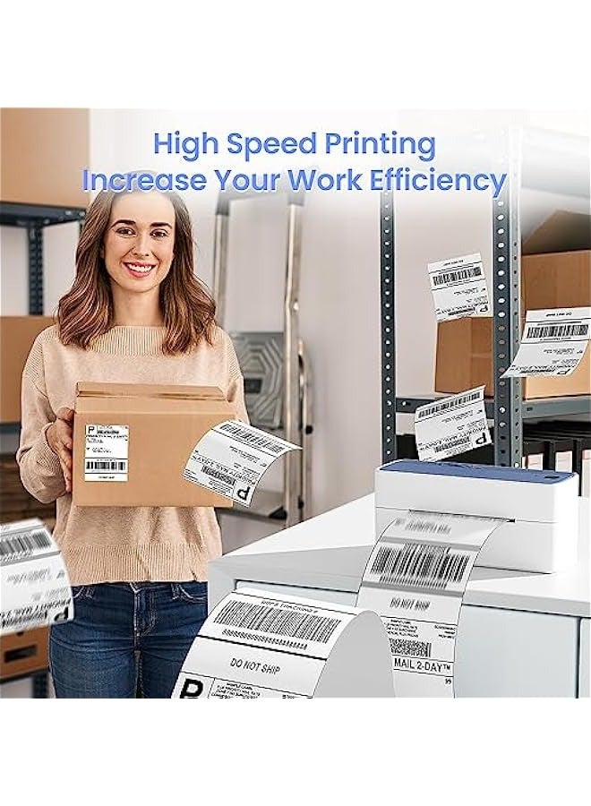 phomemo Thermal Label Printer, 4X6 Shipping Label Printer for Small Business, Wireless Label Printer for Package for Phone & Pad & PC, Used for  UPS,  TikTok, USPS, FedEx, DHL - Image 5