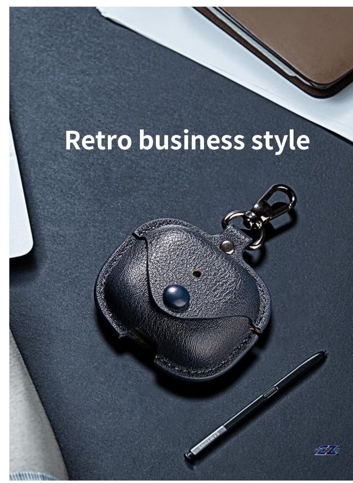 ELTRAZONE - Case Compatible with AirPods 4 2024 – PU Leather with Keyring Included, Anti-Scratch Protective Case Cover for AirPods 4 2024 - Image 1