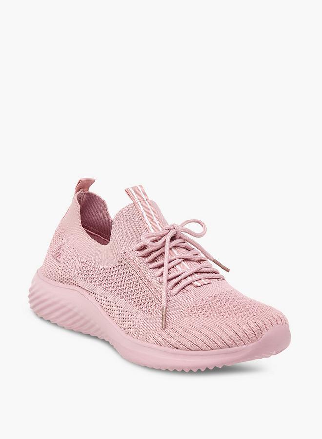 Oaklan by Shoexpress Women's Textured Lace-Up Sports Shoes with Pull Tabs - Image 1