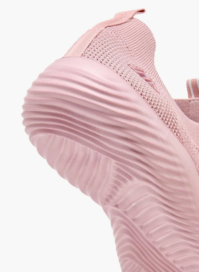 Oaklan by Shoexpress PINK Textured Lace-Up Sports Shoes With Pull Tabs for Women | Best Price UAE