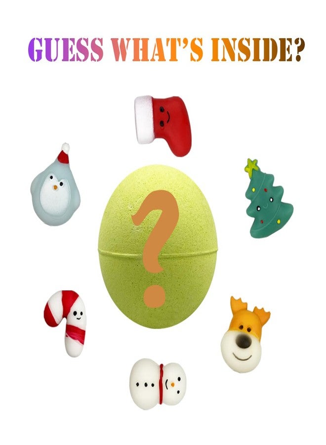 Muyiz 6 Pack Christmas Bubble Bath Bombs with Christmas Squishy Toys Inside for Kids Girls Boys Women Christmas Stocking Stuffers Gifts - Image 4
