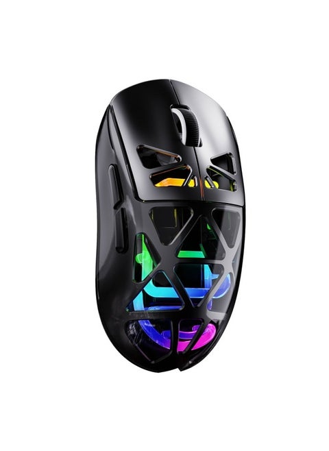 M7 Lightweight Three-mode Bluetooth Wireless Charging Gaming Mouse RGB Luminous Transparent Office Mouse