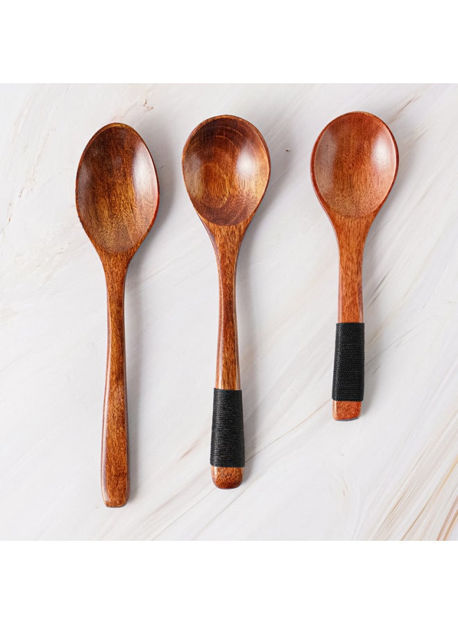 Japanese Wooden Tableware Nanmu Spoon Lotus Middle Spoon Lotus Wooden Spoon Creative Spoon Wholesale-Color:1  - Image 4