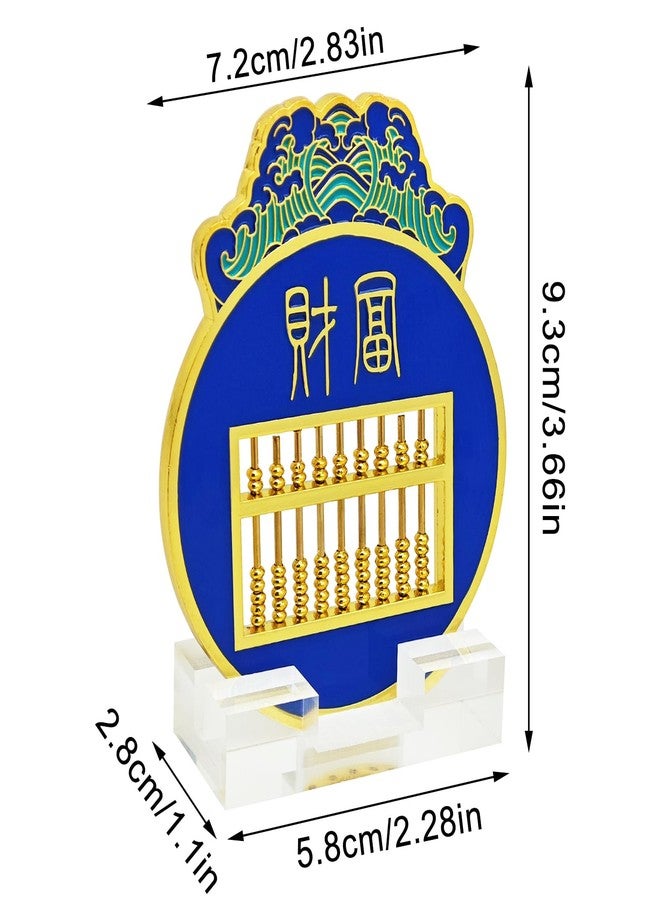 Fengshuibringluck Feng Shui Nine Rods Abacus Plaque Good Wealth Wealth Power Fortune Luck Statue Mini Plaque Statue - Image 2