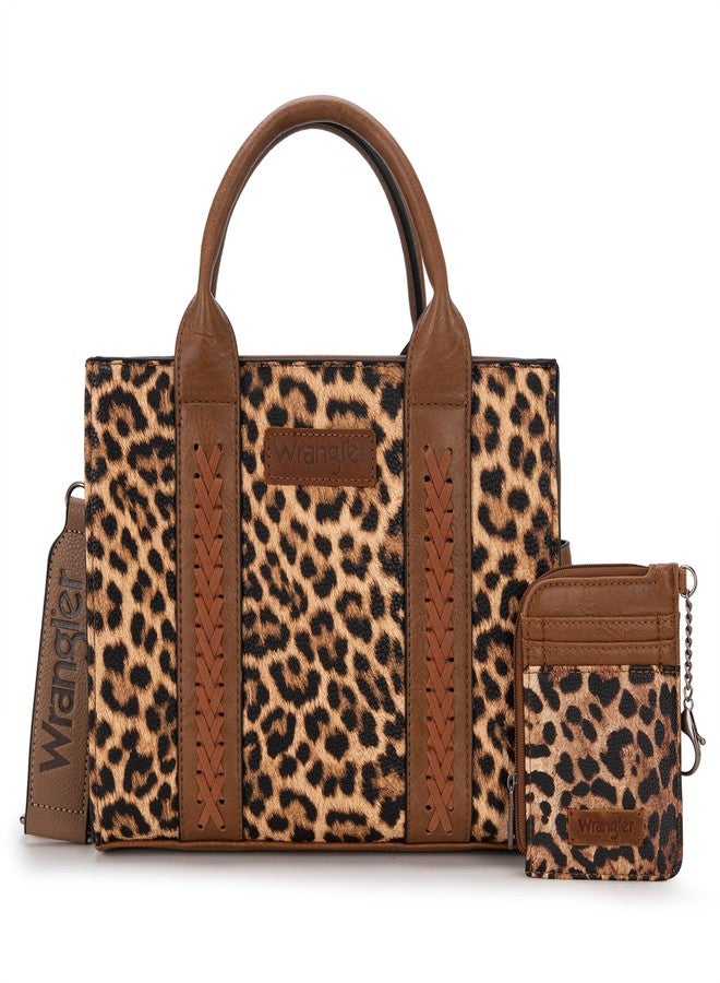 Wrangler Tote Bags for Women Western Purse and Handbags Leopard Print Satchel Top-handle Country Bag bolsa para mujer for gift,WG70-W8120CLP - Image 1