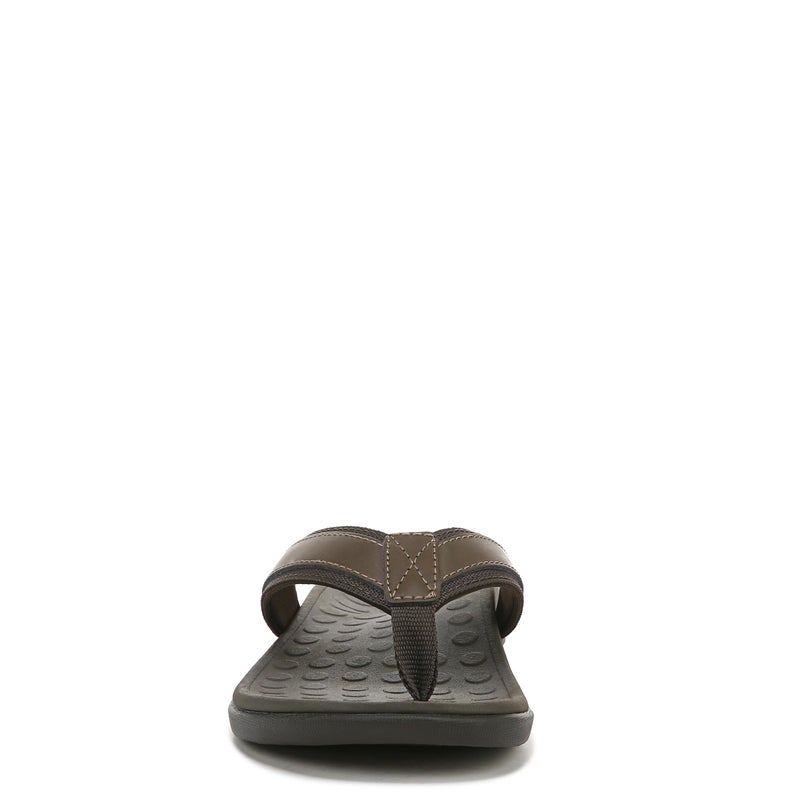 Vionic Men's Tide Toe-Post Sandal - Flip Flop with Concealed Orthotic Arch Support Brown 10 Medium US - Image 2