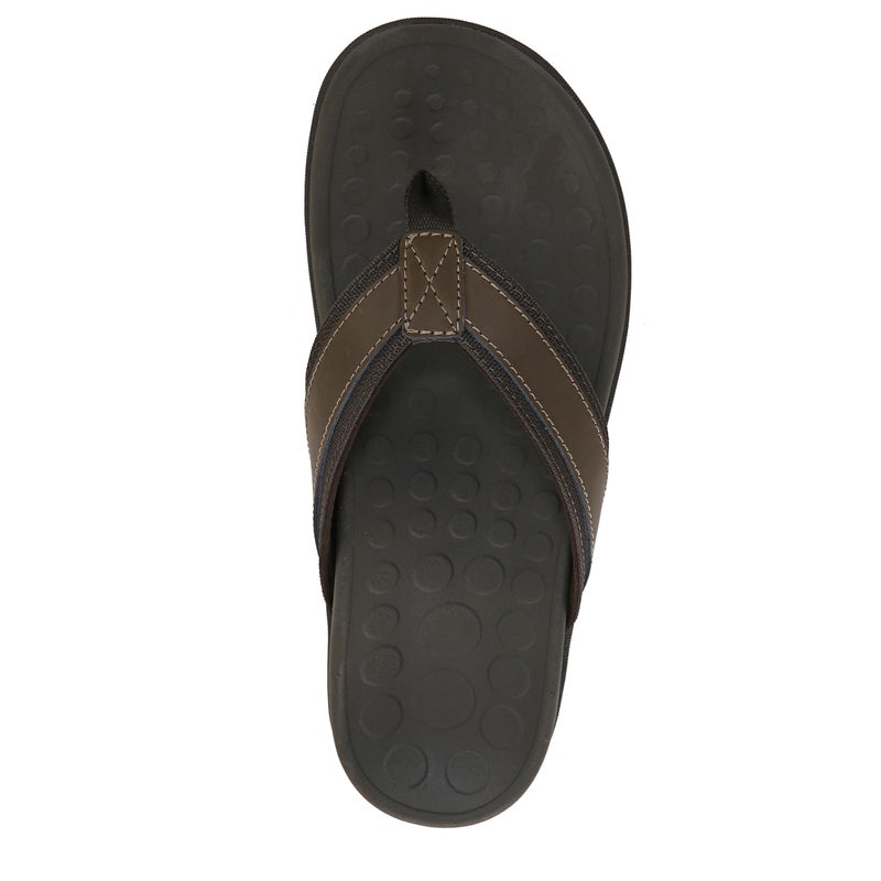 Vionic Men's Tide Toe-Post Sandal - Flip Flop with Concealed Orthotic Arch Support Brown 10 Medium US - Image 5