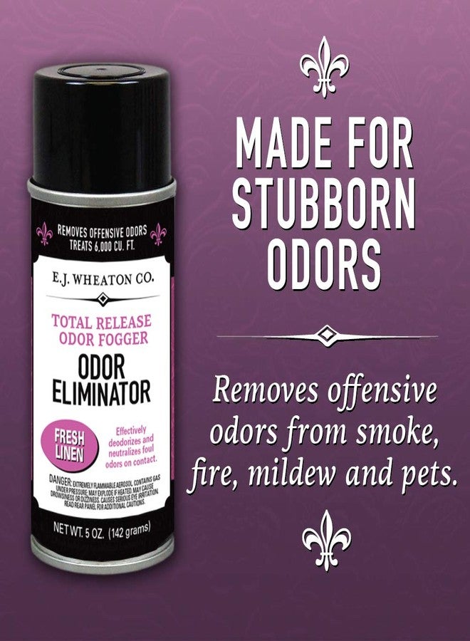 E.J. Wheaton Co. Odor Eliminator, Total Release Odor Fogger, 3 Pack, Effectively Deodorizes and Neutralizes Foul Odors on Contact, Fresh Linen (5 OZ - Image 3