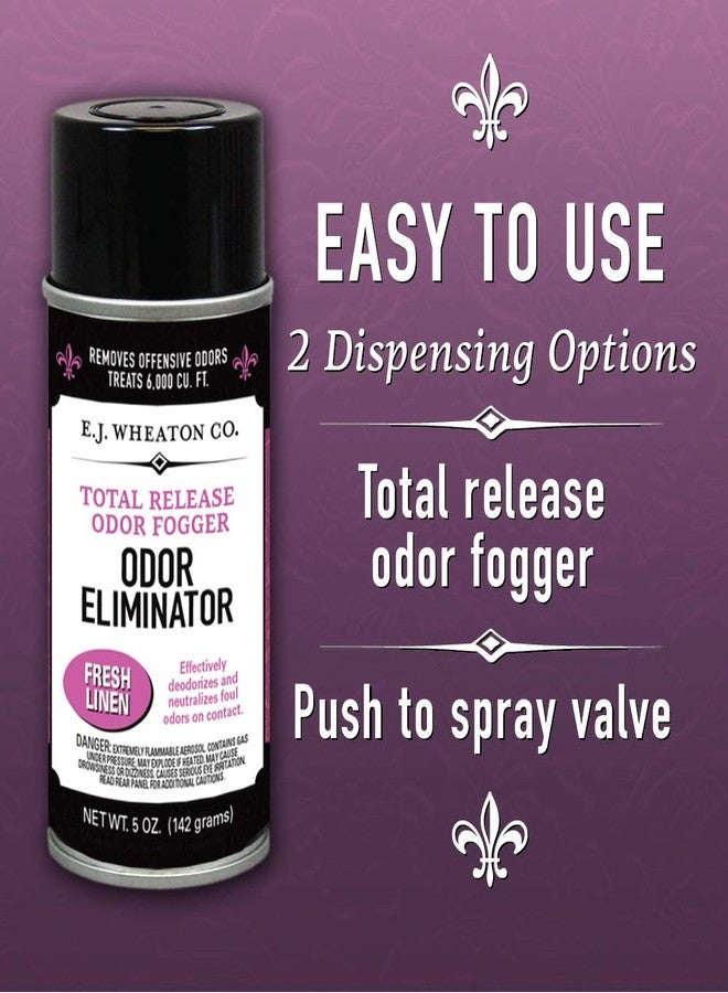 E.J. Wheaton Co. Odor Eliminator, Total Release Odor Fogger, 3 Pack, Effectively Deodorizes and Neutralizes Foul Odors on Contact, Fresh Linen (5 OZ - Image 5