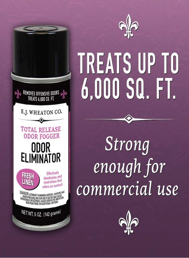 E.J. Wheaton Co. Odor Eliminator, Total Release Odor Fogger, 3 Pack, Effectively Deodorizes and Neutralizes Foul Odors on Contact, Fresh Linen (5 OZ - Image 4