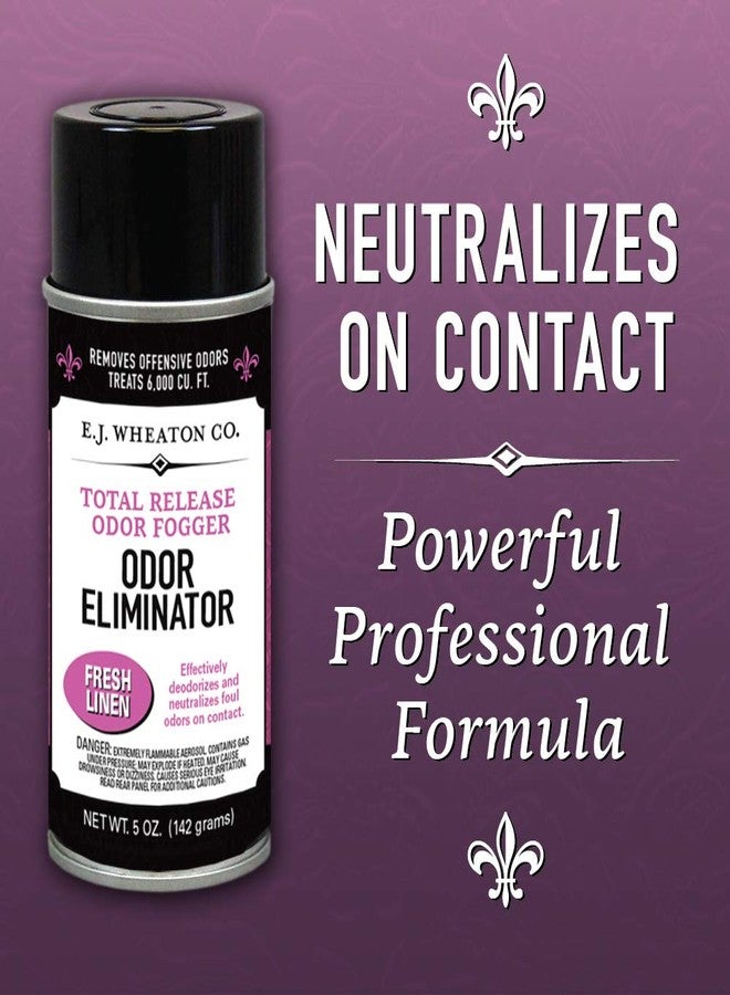 E.J. Wheaton Co. Odor Eliminator, Total Release Odor Fogger, 3 Pack, Effectively Deodorizes and Neutralizes Foul Odors on Contact, Fresh Linen (5 OZ - Image 2