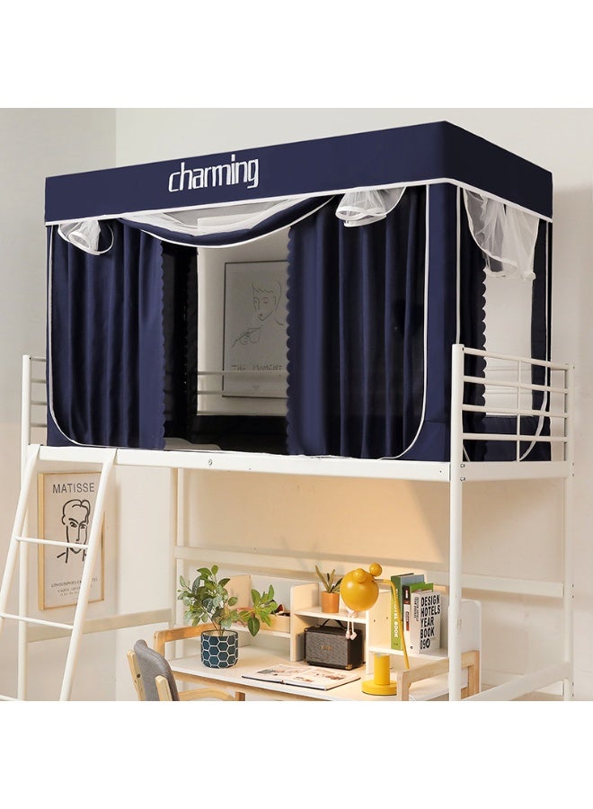 Y&D ستائر سرير بطابق علوي معتم لغرف النوم، تغطية خصوصية للغرفة، ديكور خلفية تصوير، ستائر معتمة 6 لوحات مع قمة - Image 1