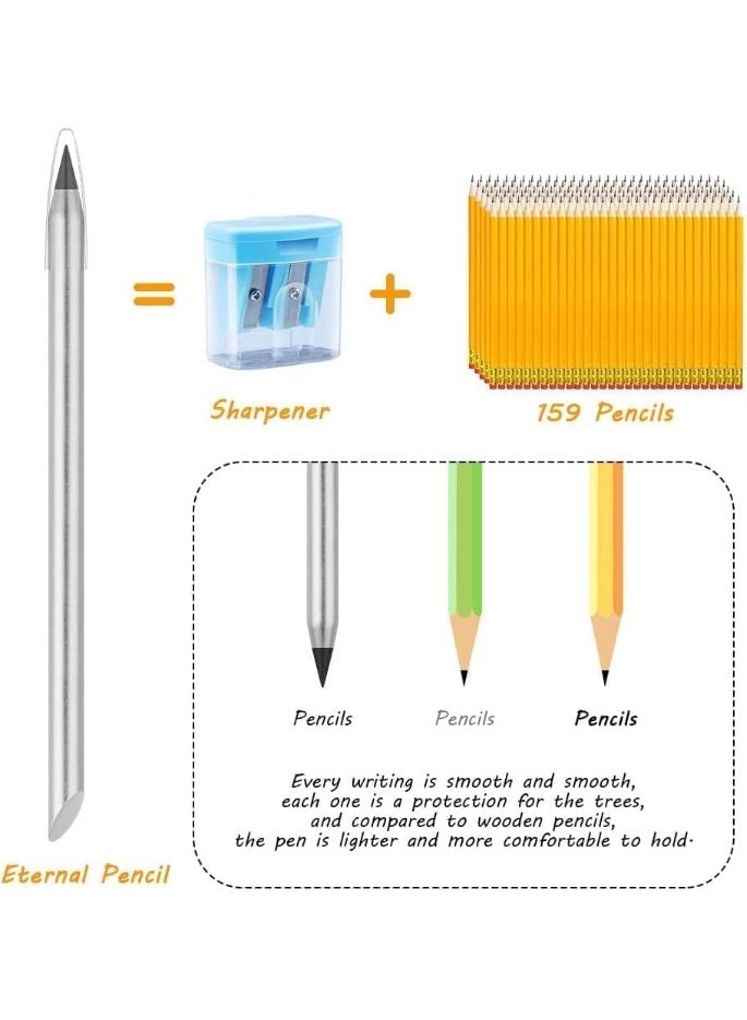 2 أقلام معدنية خالية من الحبر ، أقلام غير محدودة ، مع 2 أطراف قابلة للتبديل ، الكتابة السلسة ، مناسبة للكتابة والرسم للطلاب المكاتب المنزلية الإمدادات الدراسية - Image 5